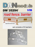 Accessories for diorama. Road fence. Barrier 6 pcs