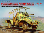 WWII German armored vehicle Panzerspahwagen P 204 (f) Railway