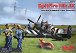 Spitfire Mk.IX with RAF pilots & ground personnel