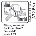 Pitot and antenna for "Piper" PA-47 “Amodel”