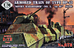 Armored train of type BP-43 "Soviet railroader" (№2, the 61st SATD)