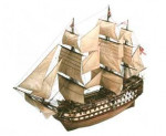: Модель деревянного парусника для склеивания H.M.S. VICTORY