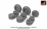 Mikoyan MiG-21 Fishbed wheels w/ weighted tires, early