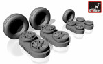 F-104G Starfighter wheels, w/ optional nose wheels, weighted