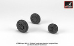 Mikoyan MiG-21 Fishbed wheels w/ weighted tires, early