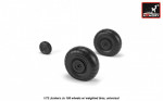 Junkers Ju 188 wheels w/ weighted tires
