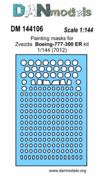 Painting masks for model Boeing 777-300 "ER, Zvezda kit