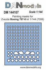 Painting masks for model Boeing 787-8, Zvezda kit