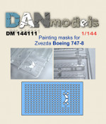 Painting masks for model Boeing 747-8, Zvezda kit