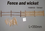 Fence and wicket, material - Veneer
