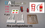 Fire extinguisher, #1, 4 pcs.
