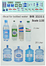 Decal for bottled water, 14 pcs