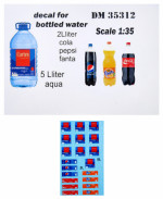 Water bottles for vehicle / diorama, 20 pcs
