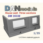 Accessories for diorama. House wall. Three Section (gypsum)
