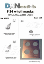 Photoethed: T-34 whell masks (for ICM, MSD, Zvezda, Dragon)