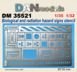Stencil for biological and radiation hazard signs