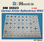 WWII German Army Balkenkreuz mask template