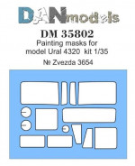 Painting masks for Ural-4320, Zvezda kit