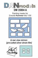 Painting masks & reeal view mirrors for Hummer, Zvezda kit