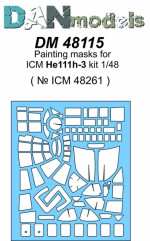 Painting masks for model He-111, ICM kit