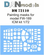 Painting mask for model FW-189 ICM kit