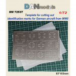 WWII German aircraft identification marks mask template