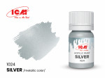 Acrylic paint ICM, Silver Metallic, 12ml
