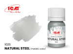 Acrylic paint ICM, Natural Steel Metallic, 12ml