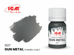 Acrylic paint ICM, Gun metal Metallic, 12ml