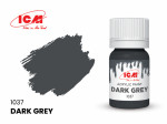 Acrylic paint ICM, Dark Grey 12ml