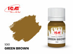 Acrylic paint ICM, Green Brown, 12ml