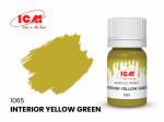 Acrylic paint ICM, Interior Yellow Green, 12ml