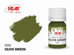Acrylic paint ICM, Olive Green, 12ml