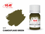 Acrylic paint ICM, Camouflage Green, 12ml