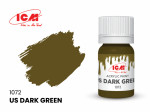 Acrylic paint ICM, US Dark Green, 12ml