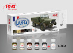 Set of paints for Laffly V 15T (and other French AFV), 6 pcs