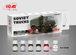 Set of paints for Soviet Trucks, 6 pcs