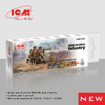 Set of paints for WWII British infantry, 6 pcs