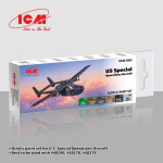 Acrylic paints set for US Special Operations Aircraft, 6 pcs