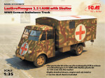 Lastkraftwagen 3.5 t AHN with shelter, WWII German ambulance