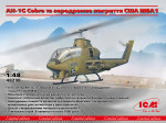 AH-1G Cobra helicopter and M8A1 US Landing Mat