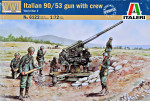 Italian gun 90/53 with crew