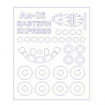 Mask 1/144 for An-26 / An-32 and wheels masks for Eastern Express kit