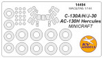Mask for C-130 A/H/J-30/AC-130H Hercules and wheels masks (Mini Craft)