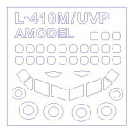 Mask for L-410M/UVP (with side windows on fuselage) and wheels masks (Amodel)