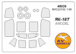 Mask for Yak-18T and wheels masks (Amodel)