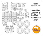 Mask for Ju-88A-4 / A-5 / A-11 / A-14 + wheels, ICM kit