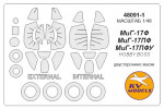 Mask for MiG-17F/PF/PFU (double sided) + wheels, Hobby Boss kit