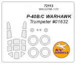 Mask for P-40 B/C Warhawk and wheels masks (Trumpeter)