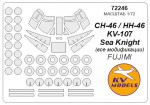 Mask for CH-46 "Sea Knight" and wheels masks (Fujimi)